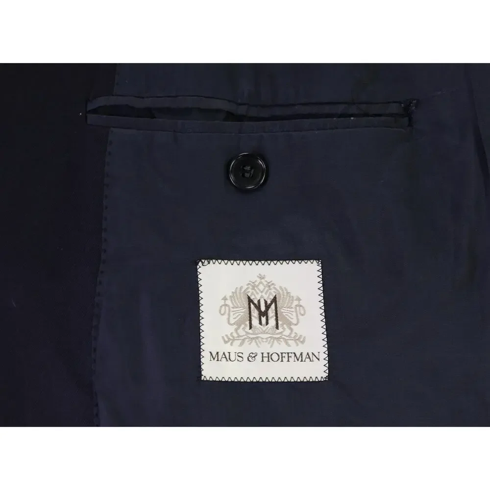 Maus & Hoffman Navy Blue 100% Cashmere 2-Btn Blazer Jacket 44S